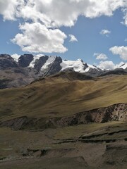 The colorful Rainbow Mountain Vinicunca in Peru 