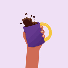 hand holding a cup of coffee