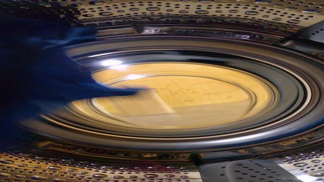 SLOW MOTION, VERTICAL, POV: Cool shot of the inside of a washer drum as the colorful laundry gets washed. First person shot of the inside of a dryer drum spinning while drying the washed underwear.