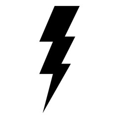 Lightning icon isolated on white background