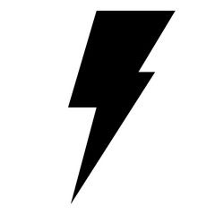 Lightning icon isolated on white background