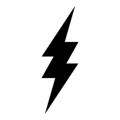 Lightning icon isolated on white background