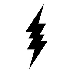 Lightning icon isolated on white background