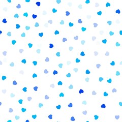 Hearts seamless pattern, cute watercolor vector background with small hearts, baby print, 14 february Valentine backdrop