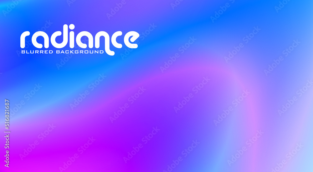 Poster magenta and azure radiance blurred background with color transitions