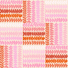 Vector block leaves seamless pattern background. Perfect for fabric, scrapbooking, wallpaper projects.