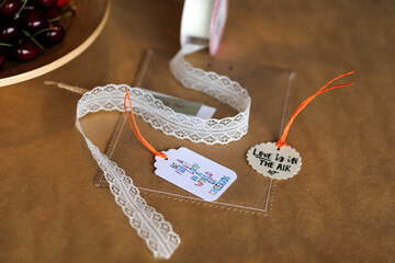still life florist gift tape card