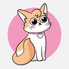 cat animal cartoon vector illustration