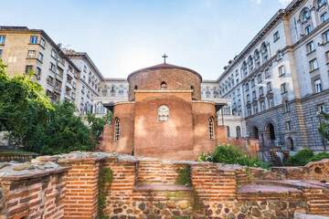 The church of Saint George rotunda, the oldest church in Sofia, Bulgaria. 