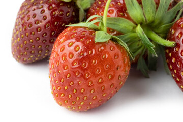 Strawberries isolated on white background
