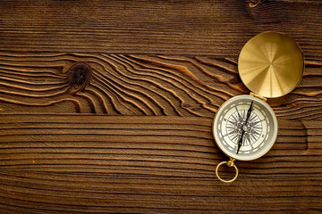 Compass close up. Business navigates recovery concept