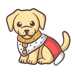 Obraz premium dog with a bone animal aet