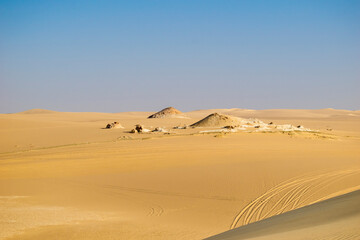 Fototapeta na wymiar Awesome sands mountains in the desert at Siwa oasis Egypt 