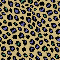 Leopard seamless pattern. Vector animal texture. Wild print
