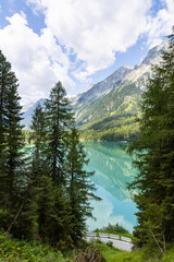 Lake antholz, a beautiful lake in South Tyrol