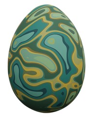 Easter egg icon. 3d rendering.
