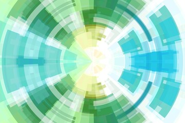 Colorful abstract technology circle tunnel background.
