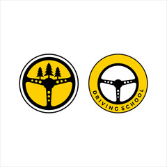 driving school vector logo template