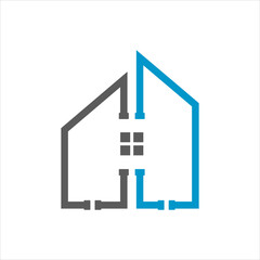CD home plumbing vector logo template