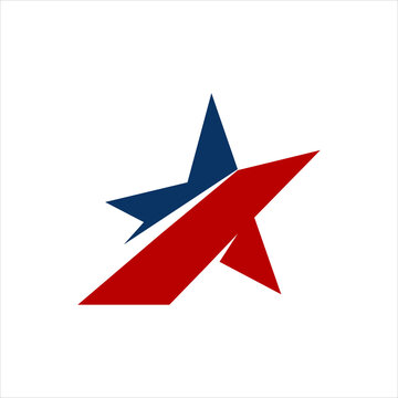 american star vector logo template