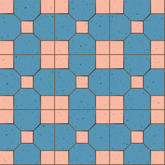 Vector Retro Iconic Old Hong Kong or Taiwan Flooring Tiles Seamless Pattern for Products or Wrapping Paper Prints.