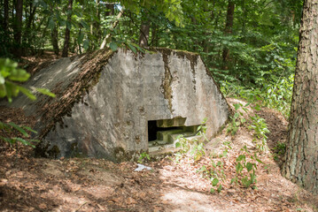 German combat bunker used during WWII, Poland. 