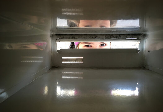 peeping girl
