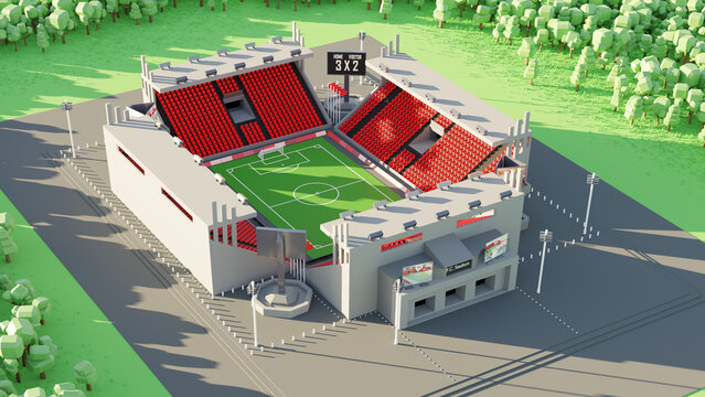 isometric view of a stadium