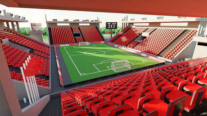 empty stadium seats low poly © Rieth