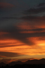 sunset in the mountains