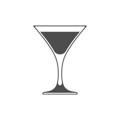 Martini glass icon isolated on white background