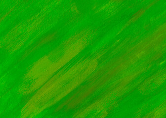 gouache paint brush strokes in green colors, background and texture