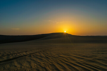 sunset in the desert