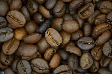 coffee beans close up