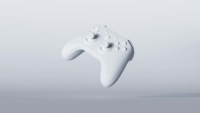 White Xbox Wireless Game Controller Floating in Minimal Studio