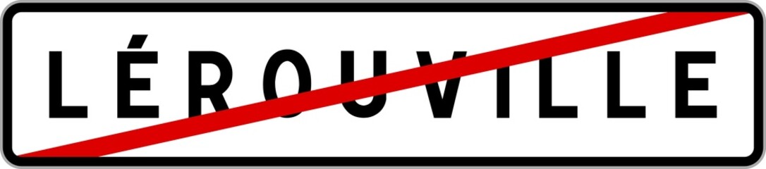 Panneau sortie ville agglomération Lérouville / Town exit sign Lérouville