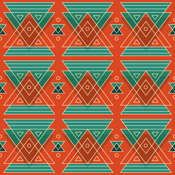 Tribal triangle seamless pattern