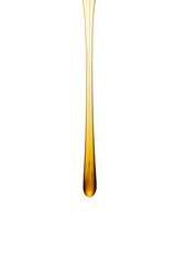 Dripping honey isolated on white background
