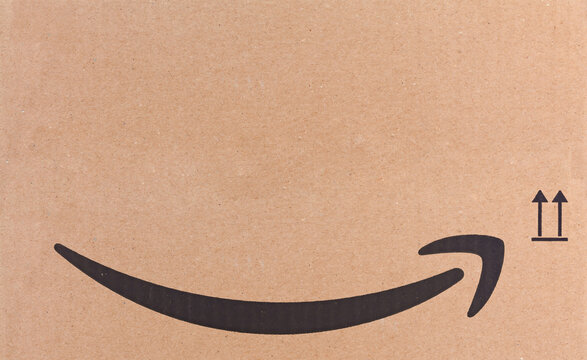 Amazon Arrow on Amazon shipping Box
