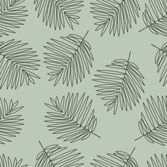 Vector seamless pattern with leaves. Abstract background for wallpaper, wrapping