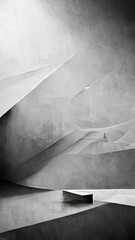 Abstract 3D-illustration illusion of natural stone, metal. Art wall gallery. 
