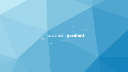 Abstract Modern Background Landing Page with Triangle Low Poly Mosaic Element and Blue Gradient Color