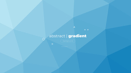 Fototapeta premium Abstract Modern Background Landing Page with Triangle Low Poly Mosaic Element and Blue Gradient Color