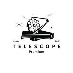 James Webb Space Telescope in black and white colors