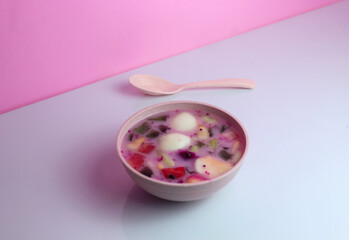 One bowl of soup fruits (indonesia desert)