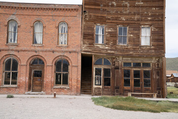 Old Mining Ghost Town In Bodie State Historic Park, California. A Popular Tourist Destination Near Bridgeport.