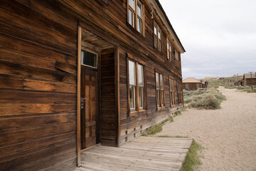 Old Mining Ghost Town In Bodie State Historic Park, California. A Popular Tourist Destination Near Bridgeport.