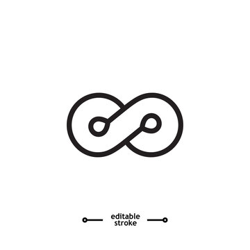 Infinity Loop Icon, Icons Vector, Sign, Symbol, Logo, Illustration, Editable Stroke, Flat Design Style Isolated On White