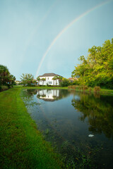 Beautiful rainbow and cloud of Florida