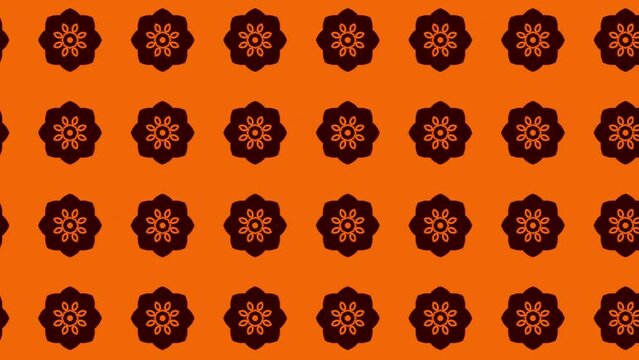Gorgeous Seamless Pattern Orange And black In Sliding Motion. abstract
